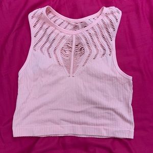 Super cute laser cut sports bra/crop top